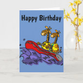 De grappige Cartoon van Rafting van de Rivier van Kaart (Gele Bloem)