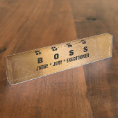 De grappige Chef- Naamborden van het Bureau van (Zijkant)