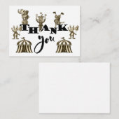 De grappige Circus bedankt je kaarten Notitiekaartje (Voorkant / Achterkant)