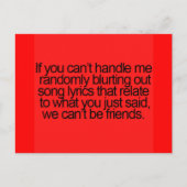 DE GRAPPIGE CITATEN DIE VAN DE VRIENDSCHAP BRIEFKAART (Voorkant)