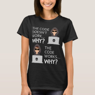 De grappige Code van de Programmer werkt waarom he T-shirt