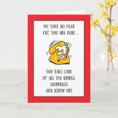 De grappige Dag van de Beroeps van de Telefoon Kaart (Gele Bloem)