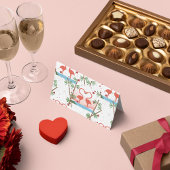 De grappige Dans van de Flamingo's van Valentijn Feestdagen Kaart