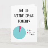 De grappige Drinke 21ste Verjaardag van het Kaart (Voorkant)