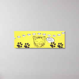 De grappige Dromen van het Kat van de Kat van de Canvas Afdruk