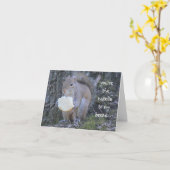 De grappige Eekhoorn, nutella aan mijn brood, mist Kaart (Gele Bloem)