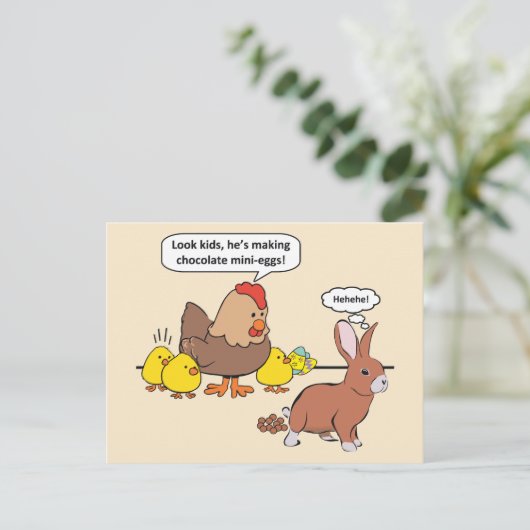 De grappige Eieren van de Chocolade van de Feestdagenkaart (Staand voorkant)