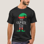 De grappige Elf Familie Kerstmis De gamer Elf Swea T-shirt (Voorkant)