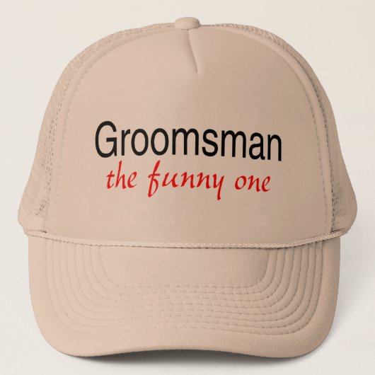 De grappige ene (Groomsman) Trucker Pet (Voorkant)