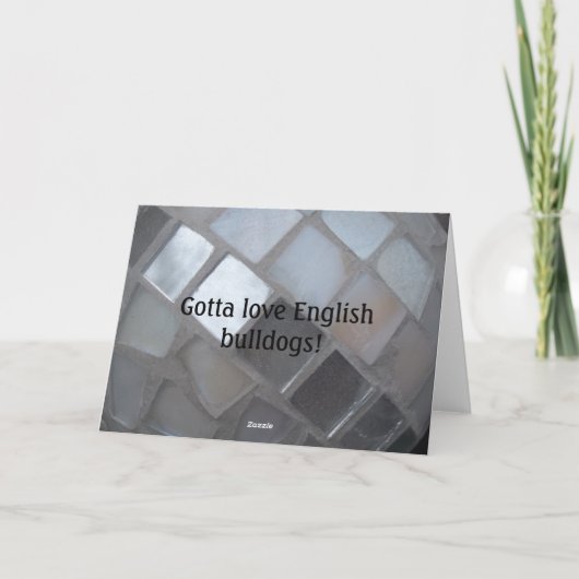 De grappige Engelse Kerstkaarten van de Buldog! Feestdagen Kaart (Achterkant)