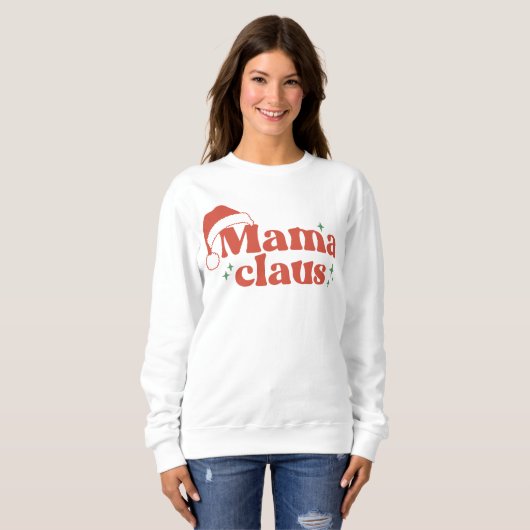 De grappige familie mama claus sweatshirt (Voorkant volledig)