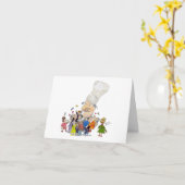 De grappige Franse Chef-kok van de Cartoon Kaart (Gele Bloem)