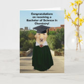 De grappige Gediplomeerde van de Chemie van het Kaart (Gele Bloem)