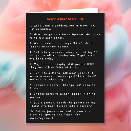 De grappige Gekke Wacky Streken van het Nieuwjaar Kaart