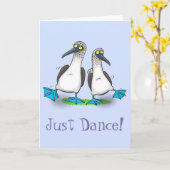 De grappige, gelukkige blauwe betaalde cartoon van kaart (Gele Bloem)