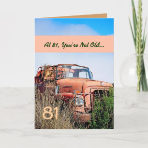 De GRAPPIGE Gelukkige Vintage Vrachtwagen van de Kaart