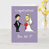 De grappige gelukwensen van het Huwelijk Kaart (Gele Bloem)