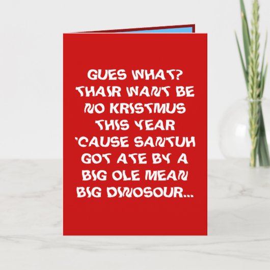 De grappige Gemiddelde Kerstkaart van de Zuster of Feestdagen Kaart (Voorkant)