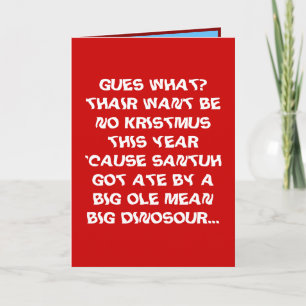 De grappige Gemiddelde Kerstkaart van de Zuster of Feestdagen Kaart