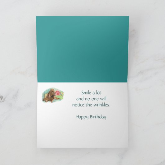 De grappige Gerimpelde Verjaardag van de Oude dag Kaart (Binnen)