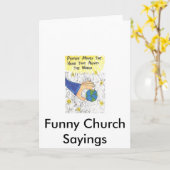 De grappige Gezegden van de Kerk, wenskaart Kaart (Gele Bloem)