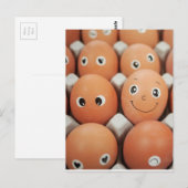 De grappige Gezichten van het Ei - de Druk van het Briefkaart (Voorkant / Achterkant)