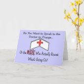 De grappige Giften van de Verpleegster Kaart (Gele Bloem)