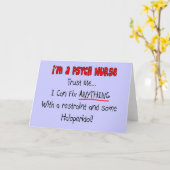 De grappige Giften van de Verpleegster Psych Kaart (Gele Bloem)