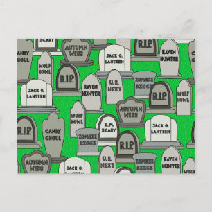 De grappige Grafzerken van Halloween Briefkaart