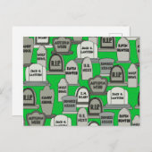 De grappige Grafzerken van Halloween Briefkaart (Voorkant / Achterkant)