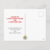 De grappige Groeten van de Vakantie van de Feestdagenkaart (Achterkant)