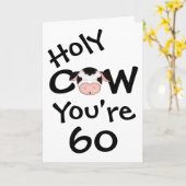 De grappige Heilige Koe u is het Wenskaart van 60 Kaart (Gele Bloem)