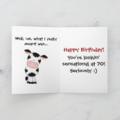 De grappige Heilige Koe u is Humoristische Kaart (Binnen)