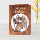 De grappige het Huilen Verjaardag van de Coyote Kaart (Gele Bloem)