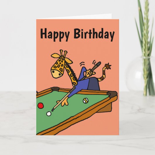 De grappige het Spelen van de Giraffe Cartoon van Kaart (Voorkant)