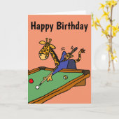 De grappige het Spelen van de Giraffe Cartoon van Kaart (Gele Bloem)