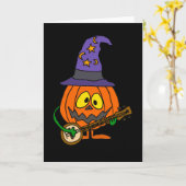 De grappige het Spelen van het Man van de Pompoen Kaart (Gele Bloem)