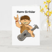 De grappige Holbewoner van de Cartoon met de Kaart (Gele Bloem)