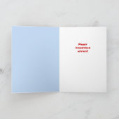 De grappige Hond en Kerstkaart van de Kerstman Feestdagen Kaart (Binnen)