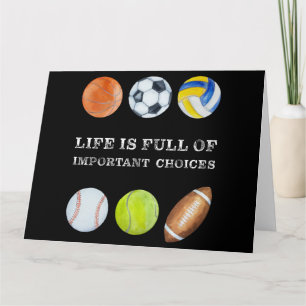 De grappige Humor van de Sport Leven vol belangrij Kaart