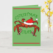 De grappige Humor van de Vakantie van de Krab van Kaart (Gele Bloem)