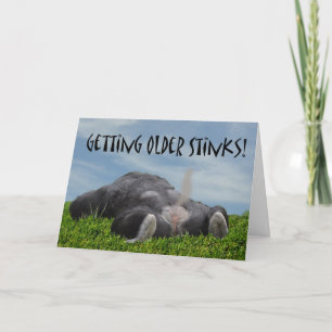 De grappige Humoristische Krijgende Oudere Kaart