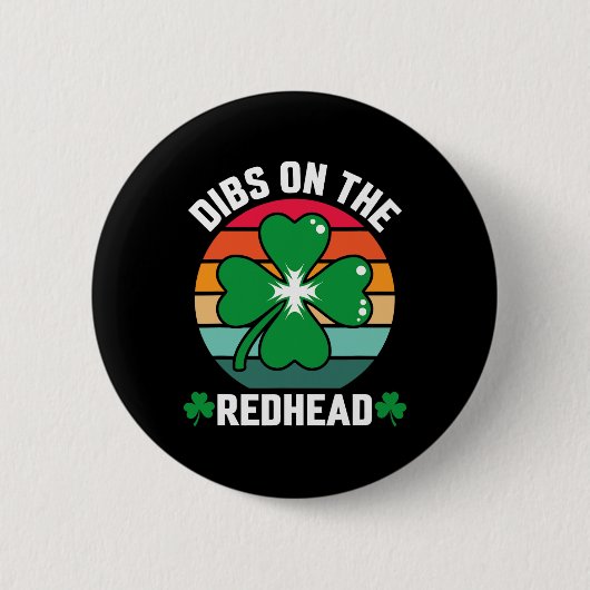 De grappige Ierse dag van de sint-janskruid overva Ronde Button 5,7 Cm (Voorkant)