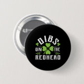 De grappige Ierse dag van de sint-janskruid overva Ronde Button 5,7 Cm (Voorkant /achterkant)