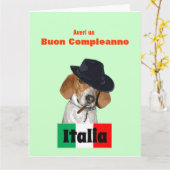 De grappige Italiaanse Kaart van de Hond van (Gele Bloem)