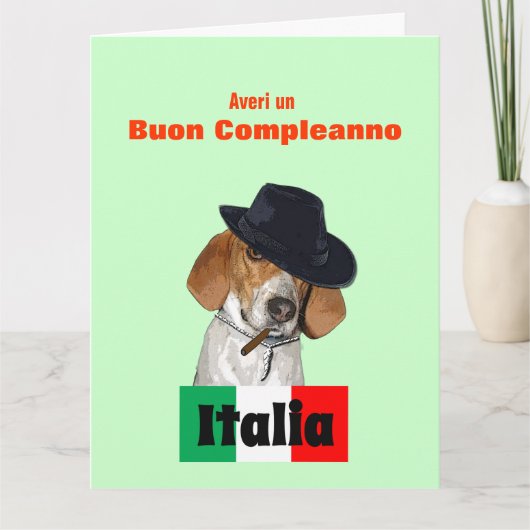 De grappige Italiaanse Kaart van de Hond van (Voorkant)
