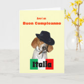 De grappige Italiaanse Kaart van de Hond van (Gele Bloem)