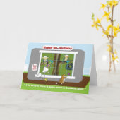 de grappige kaart aap bedrijfs dertigste van de (Gele Bloem)