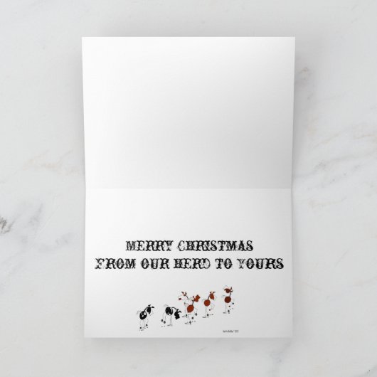 De grappige Kaart van de Cartoon van Kerstmis van (Binnen)