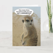 De grappige Kaart van de Dag van Meerkat Groundhog (Voorkant)
